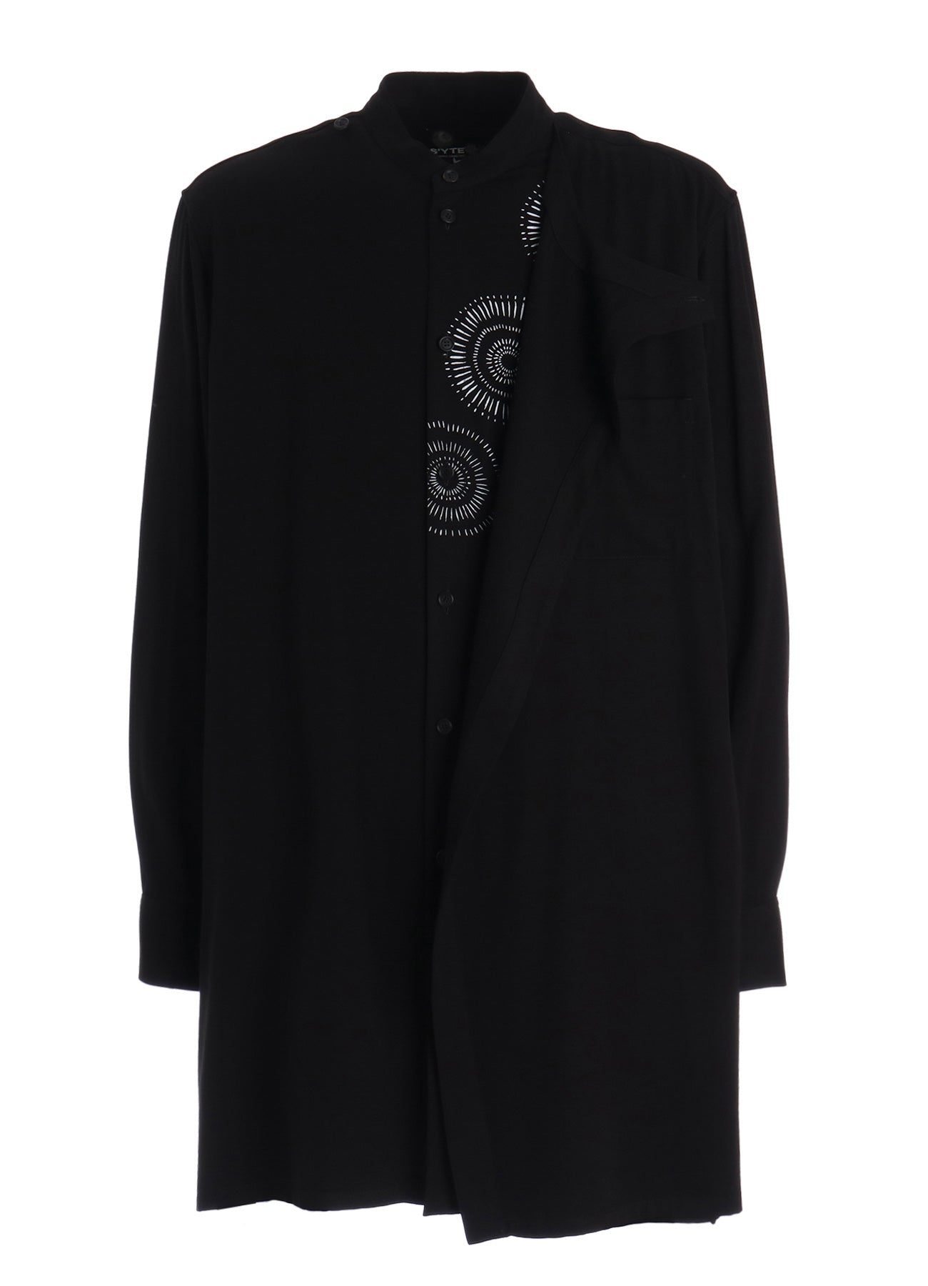 S'YTE X KAZUO KAMIMURA-LADY SNOWBLOOD PRINT LAYERED-FRONT SHIRT