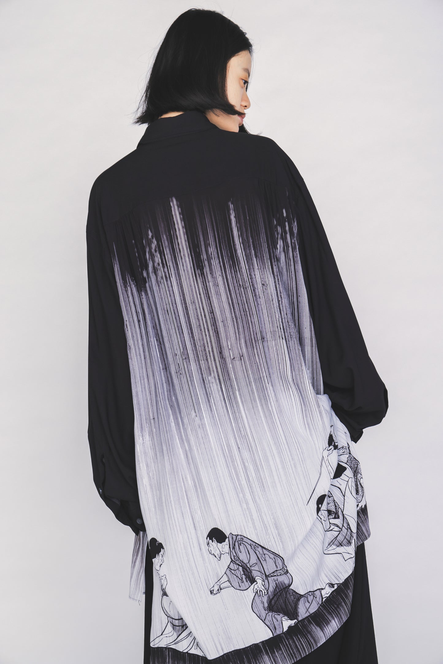 S'YTE X KAZUO KAMIMURA-LADY SNOWBLOOD NARRATIVE PRINT LONG SHIRT