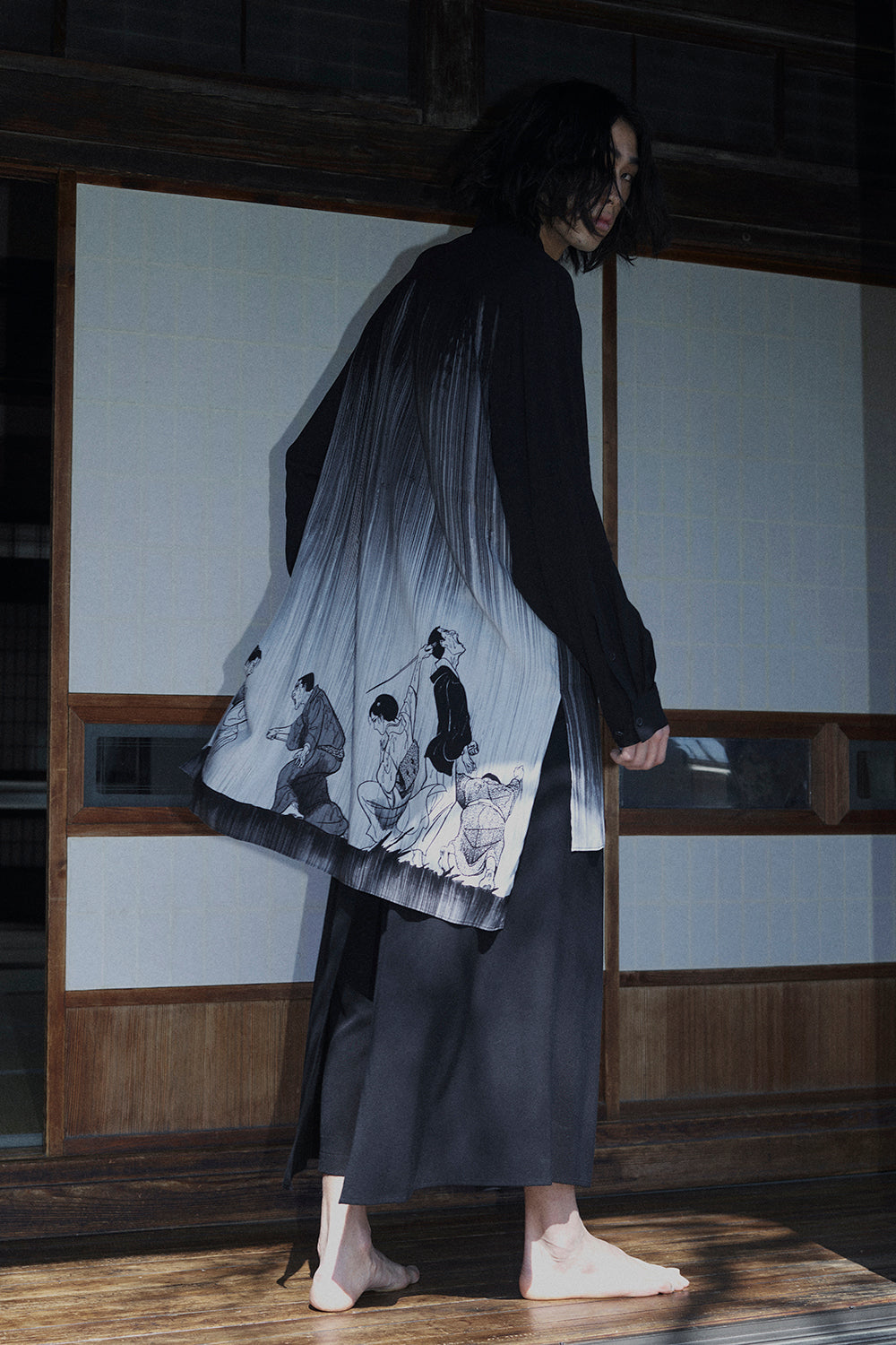 S'YTE X KAZUO KAMIMURA-LADY SNOWBLOOD NARRATIVE PRINT LONG SHIRT