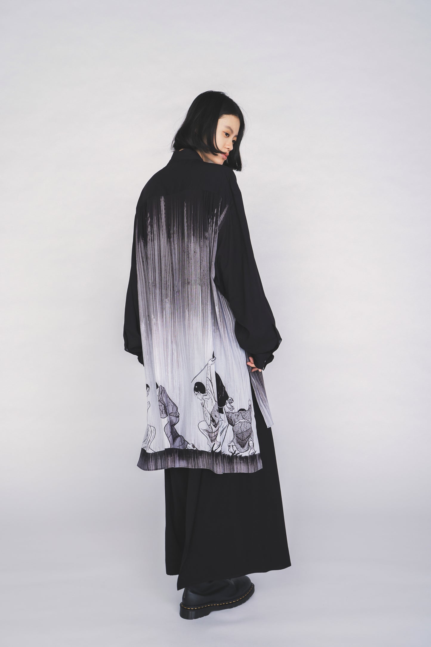 S'YTE X KAZUO KAMIMURA-LADY SNOWBLOOD NARRATIVE PRINT LONG SHIRT