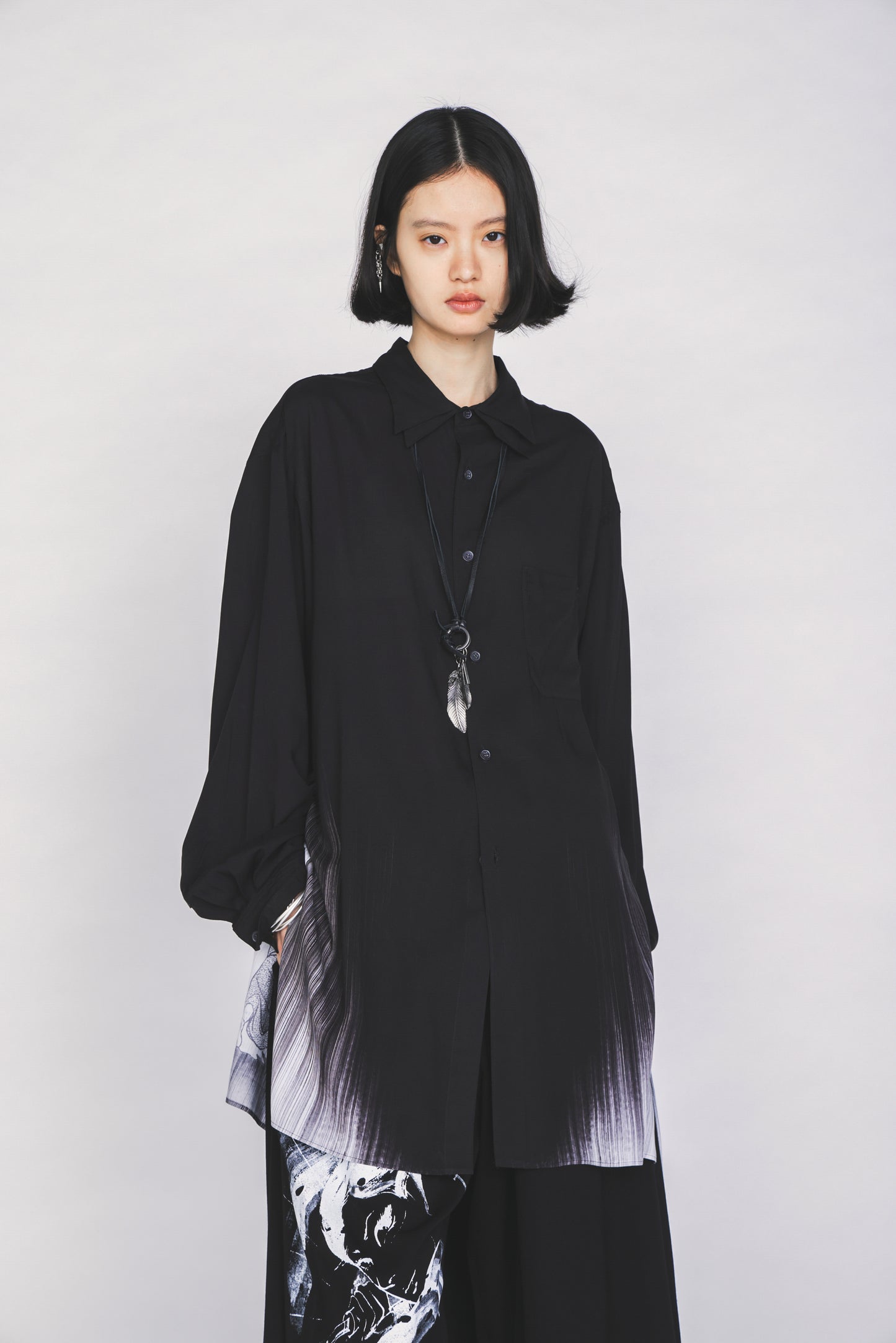 S'YTE X KAZUO KAMIMURA-LADY SNOWBLOOD NARRATIVE PRINT LONG SHIRT