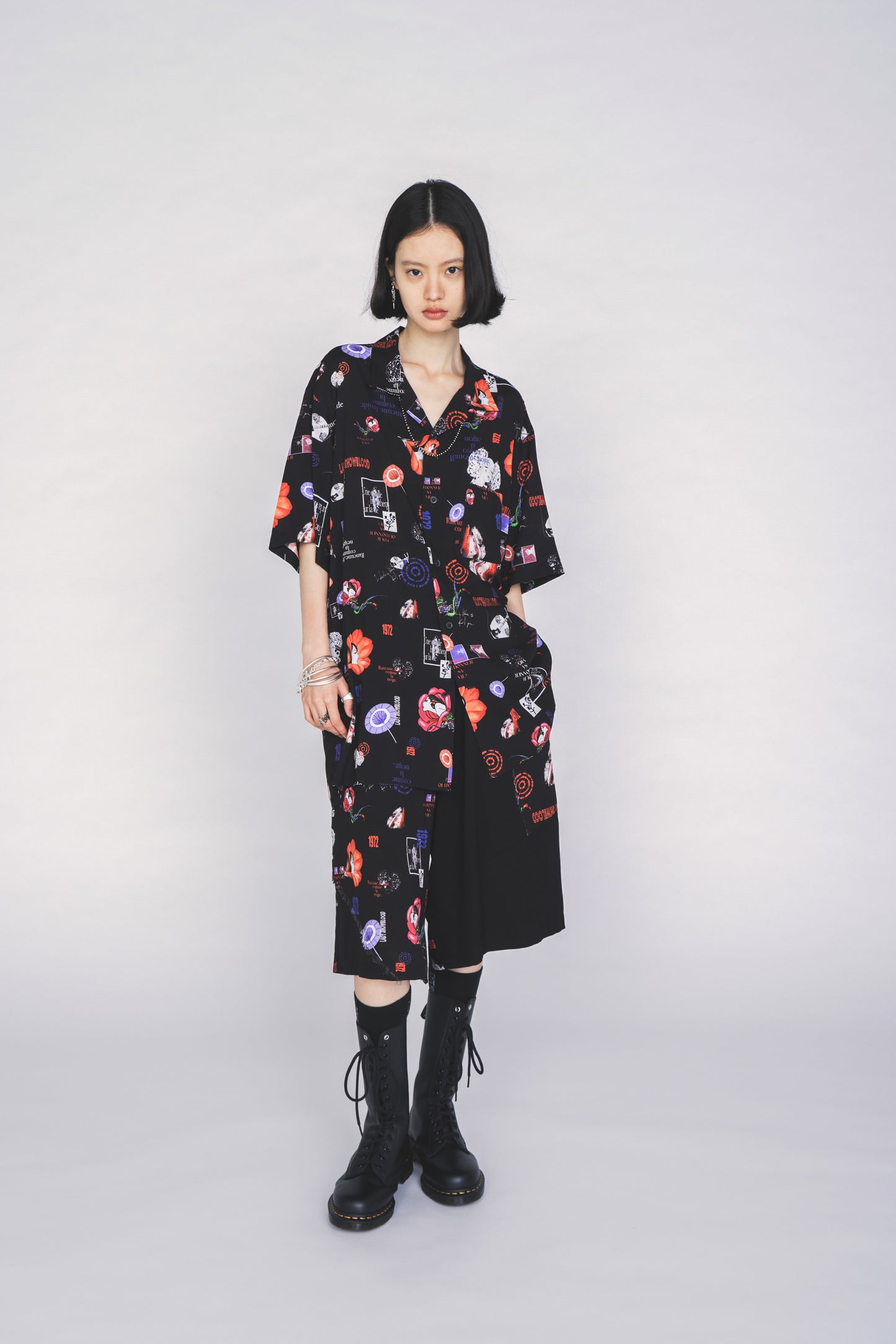 S'YTE X KAZUO KAMIMURA-ICONIC CHARACTER ALL-OVER PRINT SHORT-SLEEVE SHIRT