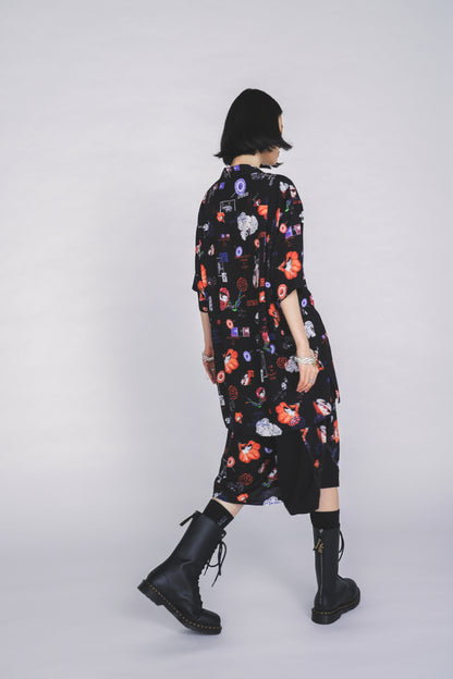 S'YTE X KAZUO KAMIMURA-ICONIC CHARACTER ALL-OVER PRINT SHORT-SLEEVE SHIRT