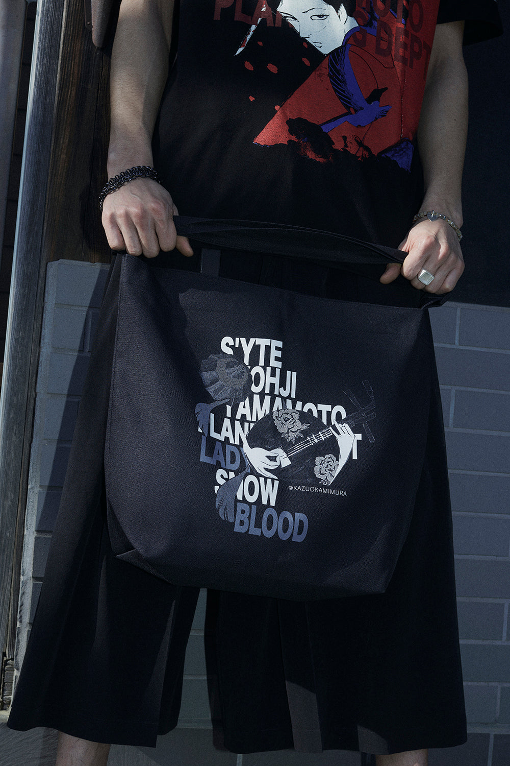 S'YTE X KAZUO KAMIMURA-LADY SNOWBLOOD DOUBLE-SIDED PRINT TOTE BAG