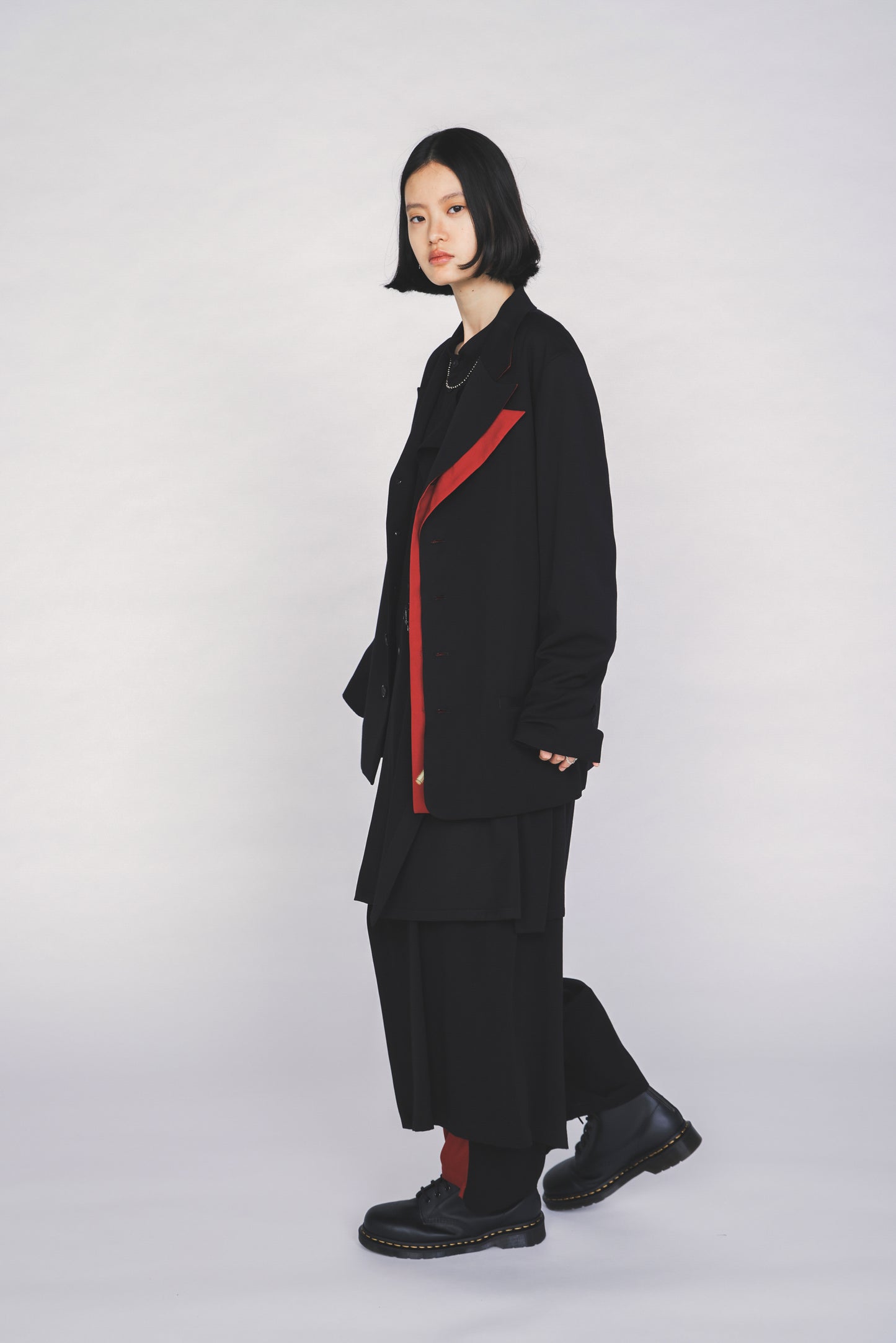S'YTE X KAZUO KAMIMURA-LADY SNOWBLOOD PRINT DOUBLE-LAYER JACKET