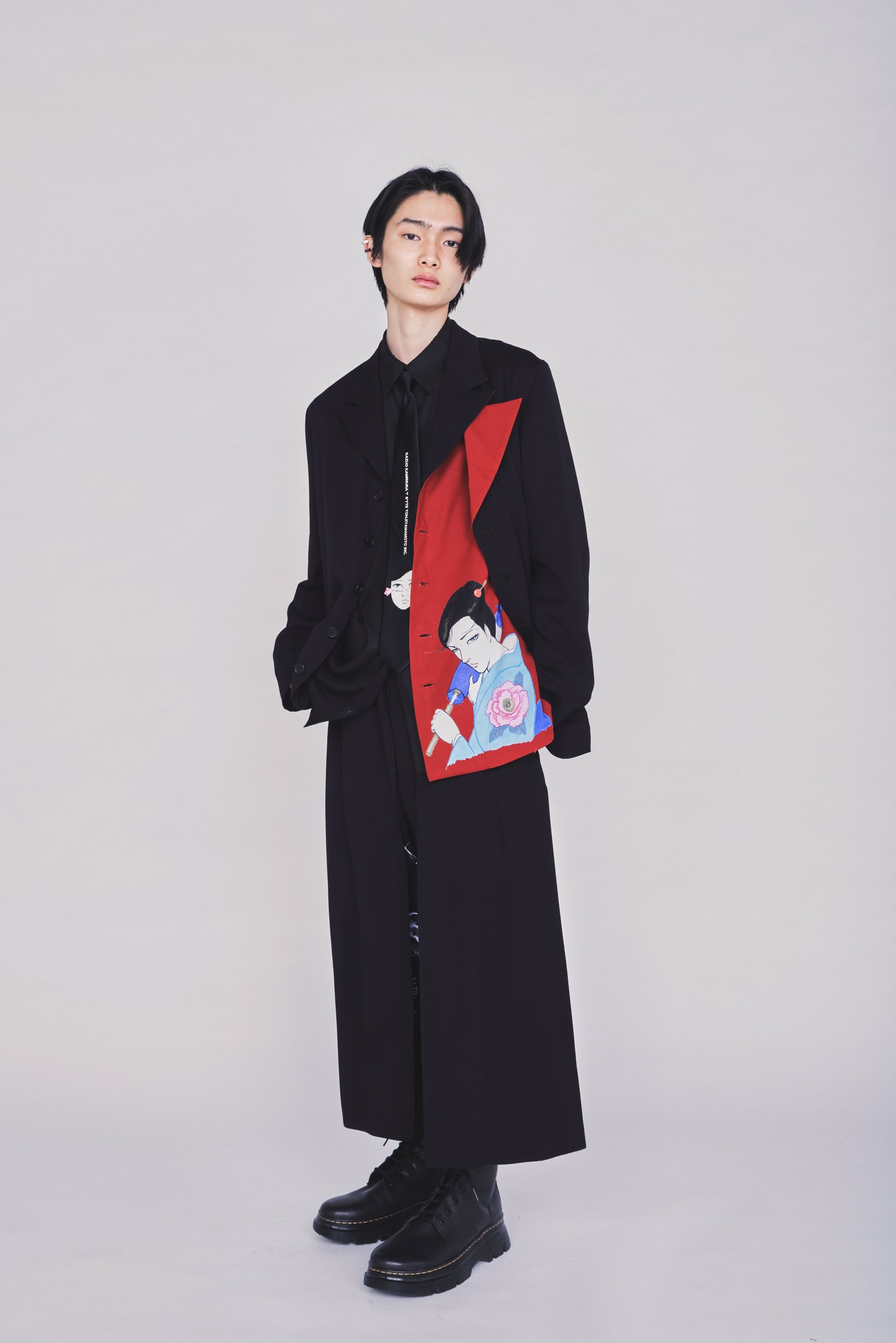 S'YTE X KAZUO KAMIMURA-LADY SNOWBLOOD PRINT DOUBLE-LAYER JACKET