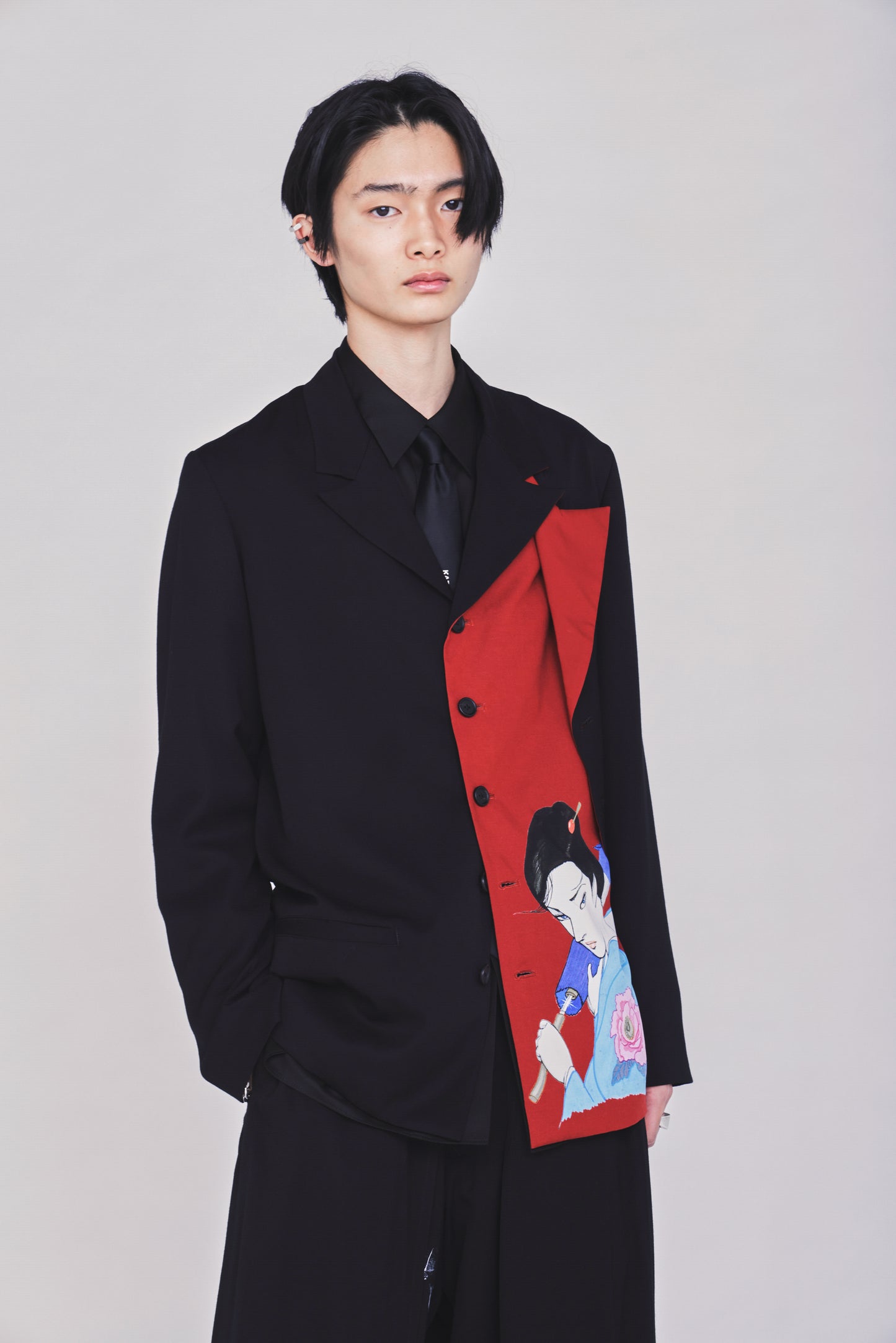 S'YTE X KAZUO KAMIMURA-LADY SNOWBLOOD PRINT DOUBLE-LAYER JACKET