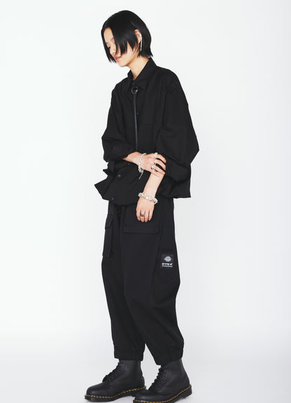 S'YTE × DICKIES-ASYMMETRIC FLAP-POCKET TAPERED PANTS