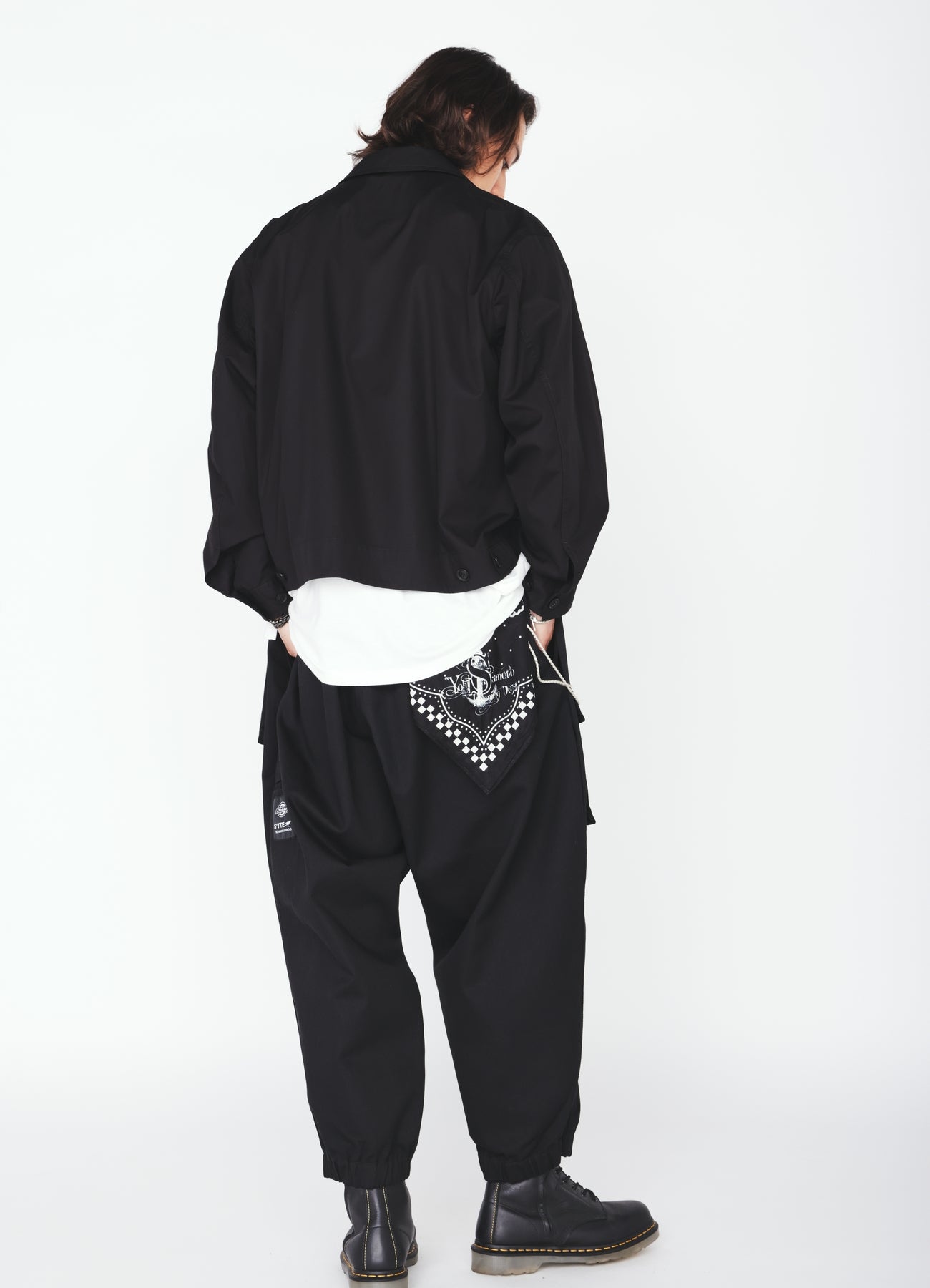 S'YTE × DICKIES-ASYMMETRIC FLAP-POCKET TAPERED PANTS