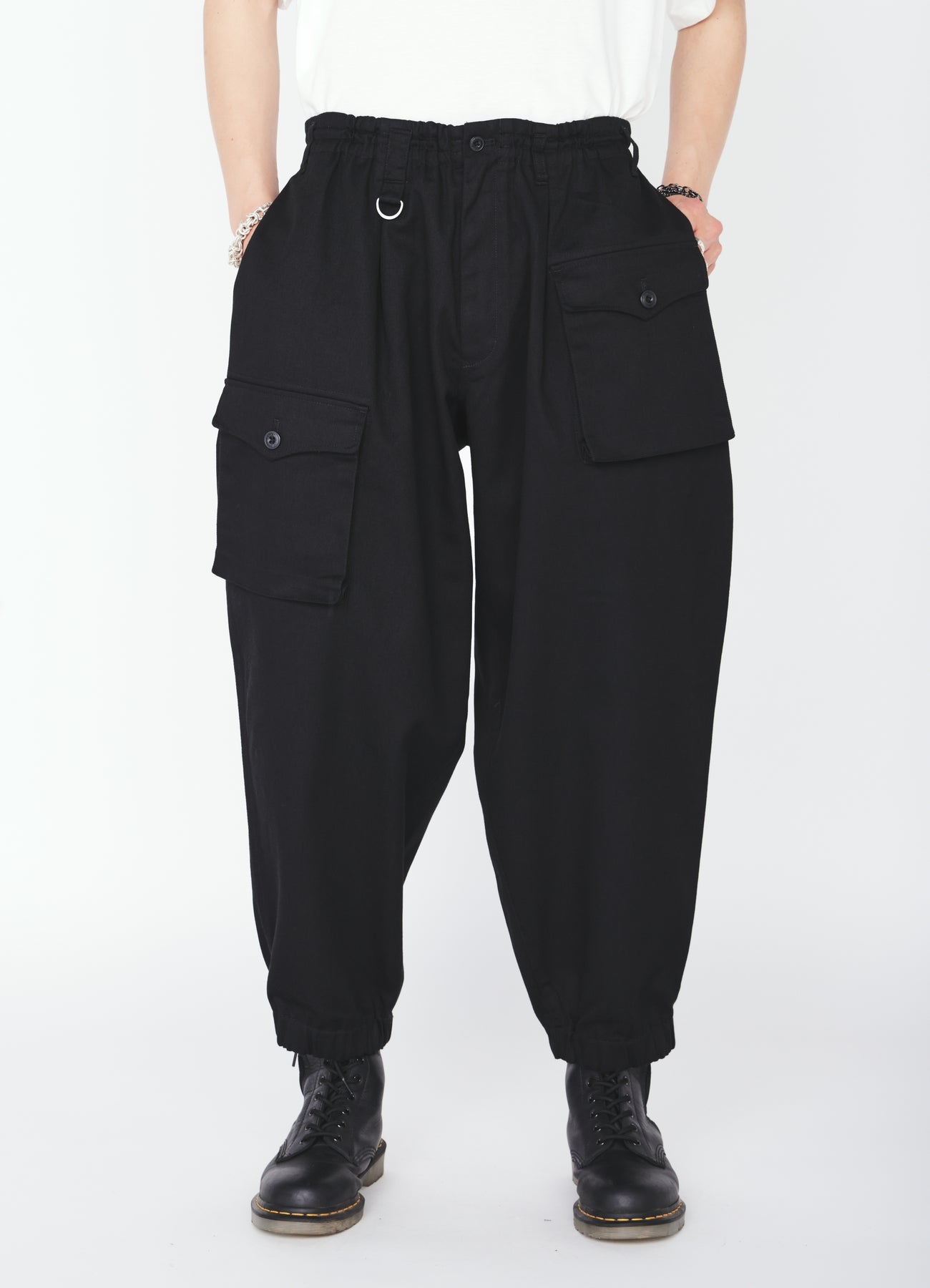 S'YTE × DICKIES-ASYMMETRIC FLAP-POCKET TAPERED PANTS – THE SHOP