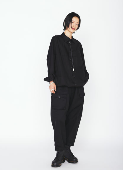 S'YTE × DICKIES-ASYMMETRIC FLAP-POCKET TAPERED PANTS