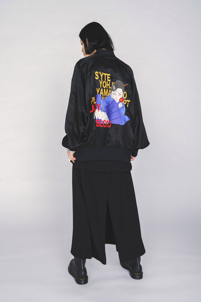 S'YTE X KAZUO KAMIMURA-LADY SNOWBLOOD PRINT DOUBLE-LAYER PANTS