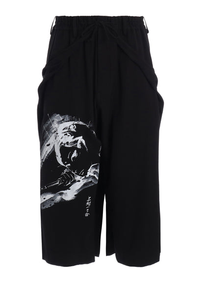 S'YTE X KAZUO KAMIMURA-LADY SNOWBLOOD PRINT DOUBLE-LAYER PANTS