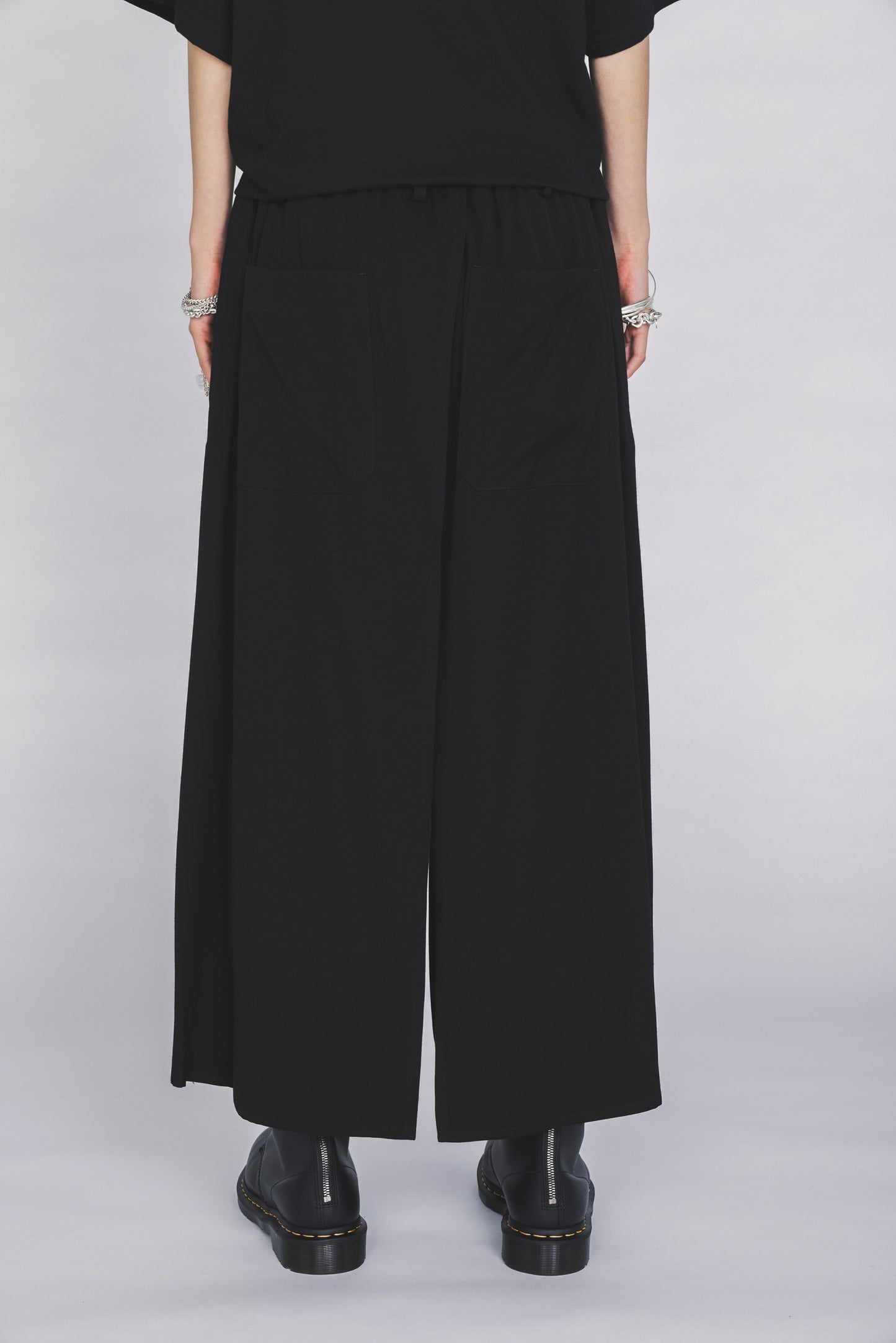 S'YTE X KAZUO KAMIMURA-LADY SNOWBLOOD PRINT DOUBLE-LAYER PANTS
