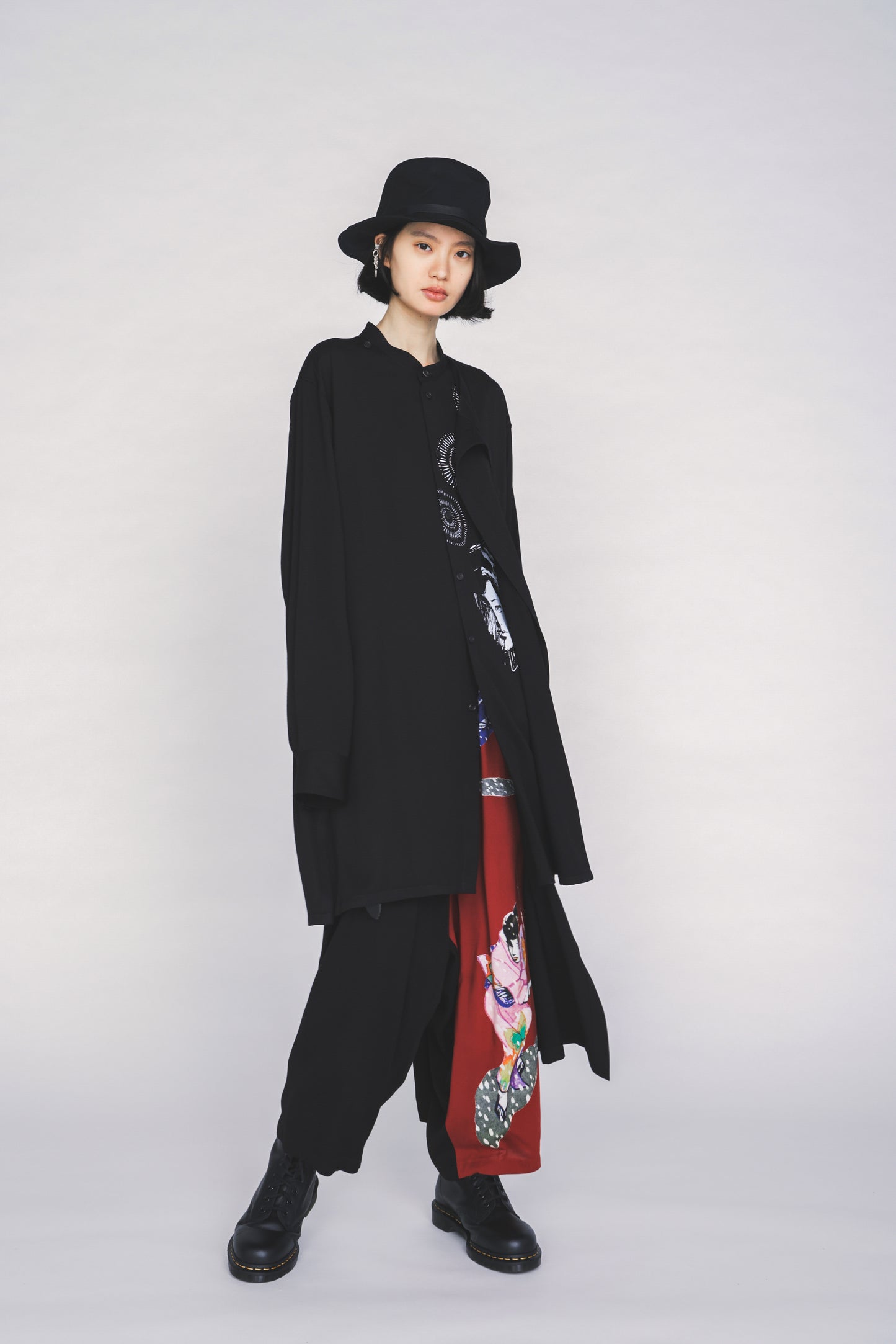 S'YTE X KAZUO KAMIMURA-LADY SNOWBLOOD PRINT WRAP PANTS