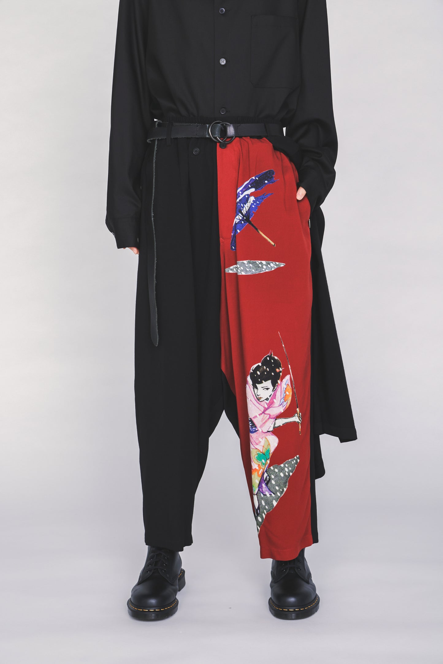 S'YTE X KAZUO KAMIMURA-LADY SNOWBLOOD PRINT WRAP PANTS
