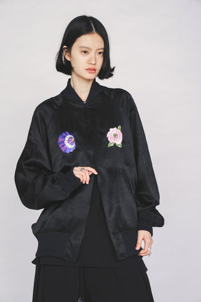 S'YTE X KAZUO KAMIMURA-LADY SNOWBLOOD EMBROIDERED BOMBER JACKET