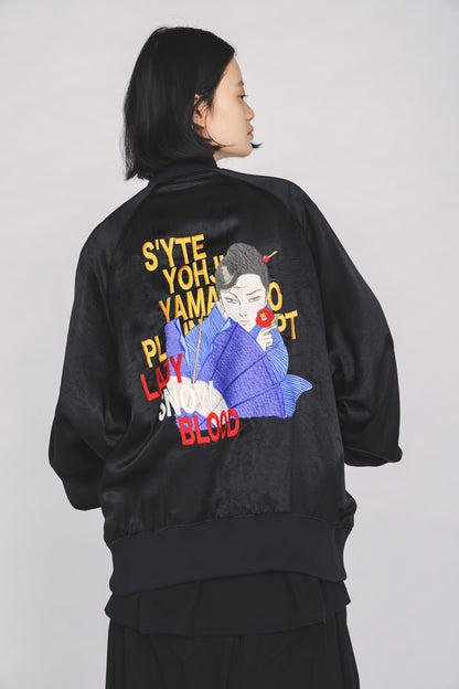 S'YTE X KAZUO KAMIMURA-LADY SNOWBLOOD EMBROIDERED BOMBER JACKET
