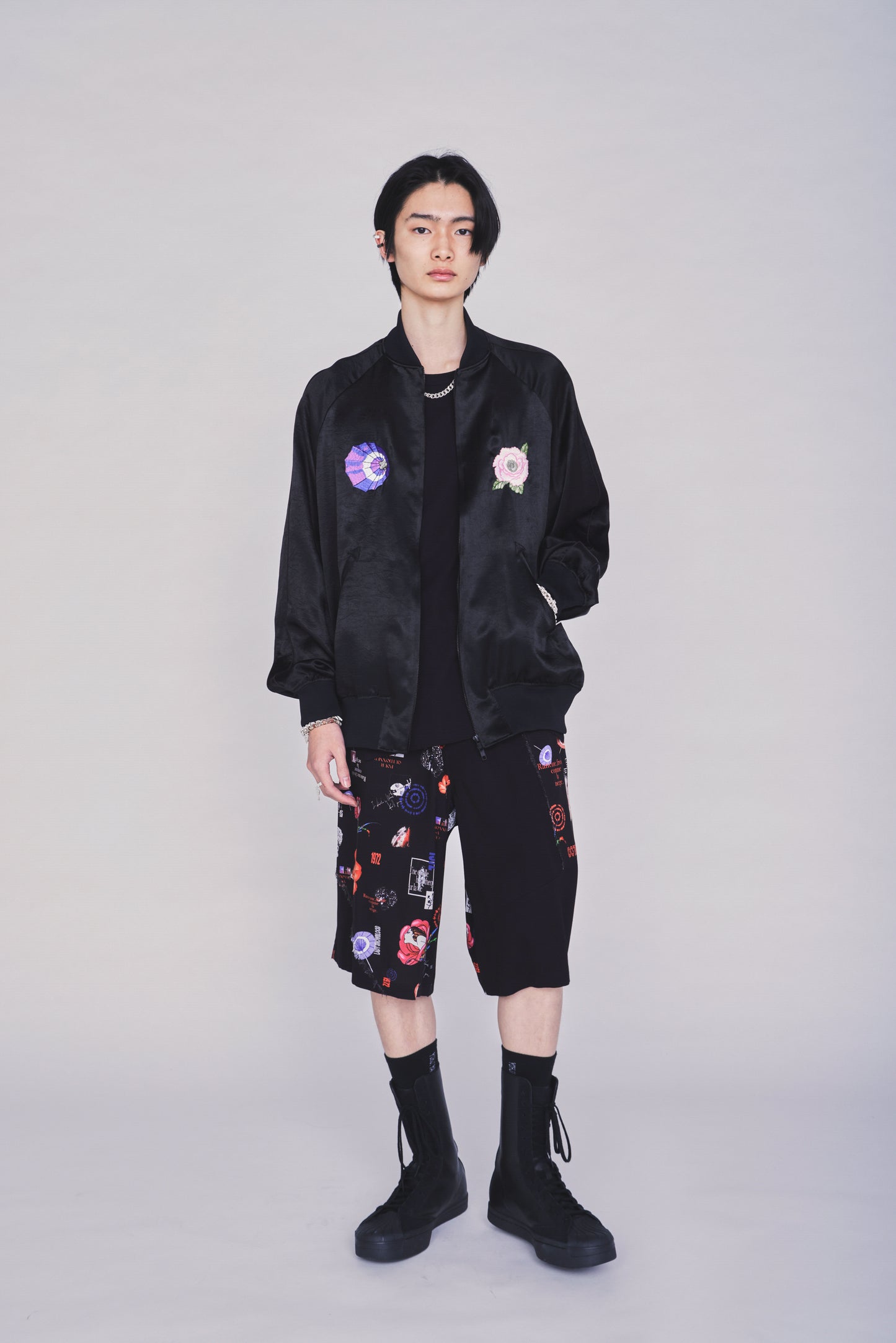 S'YTE X KAZUO KAMIMURA-LADY SNOWBLOOD EMBROIDERED BOMBER JACKET