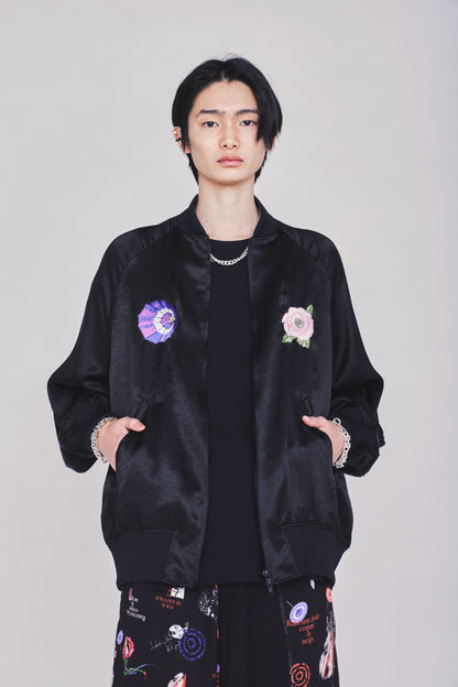 S'YTE X KAZUO KAMIMURA-LADY SNOWBLOOD EMBROIDERED BOMBER JACKET