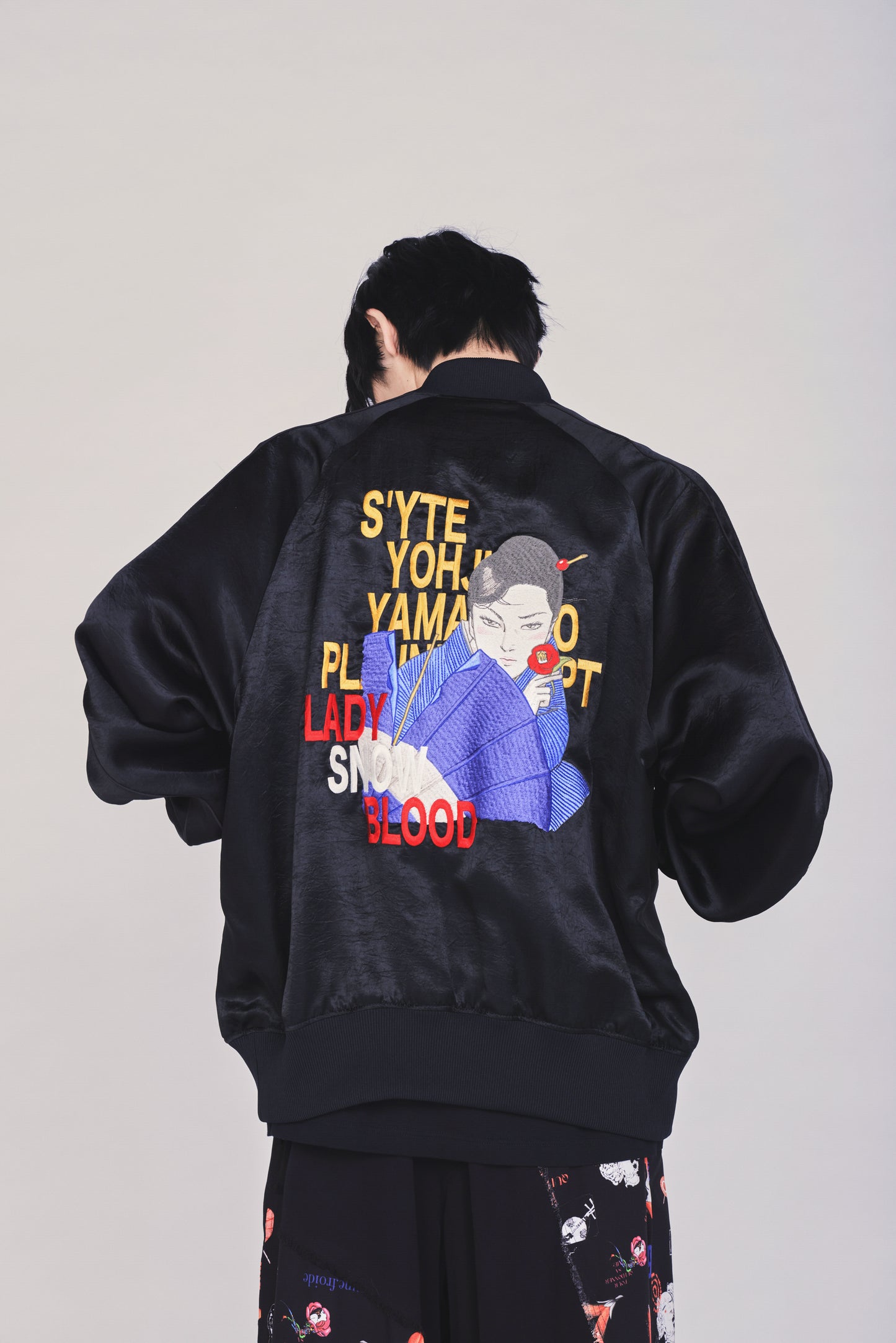 S'YTE X KAZUO KAMIMURA-LADY SNOWBLOOD EMBROIDERED BOMBER JACKET