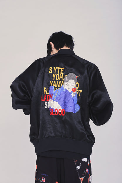 S'YTE X KAZUO KAMIMURA-LADY SNOWBLOOD EMBROIDERED BOMBER JACKET