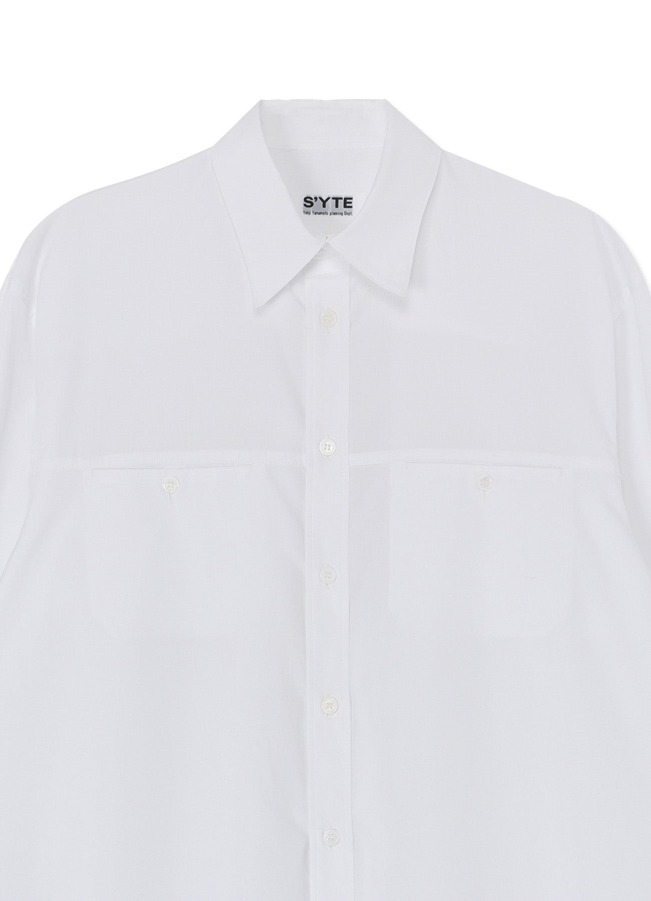 COTTON BROAD CLOTH SHIRT WITH BACK DRAPE DETAIL