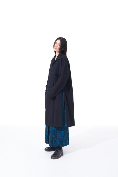 THORNY PATTERN JACQUARD GUSSETED HEM KATSURAGI LONG SHIRT