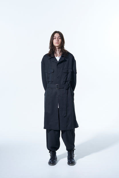 BIO-WASH LYOCELL TWILL OVERSIZE MILITARY COAT