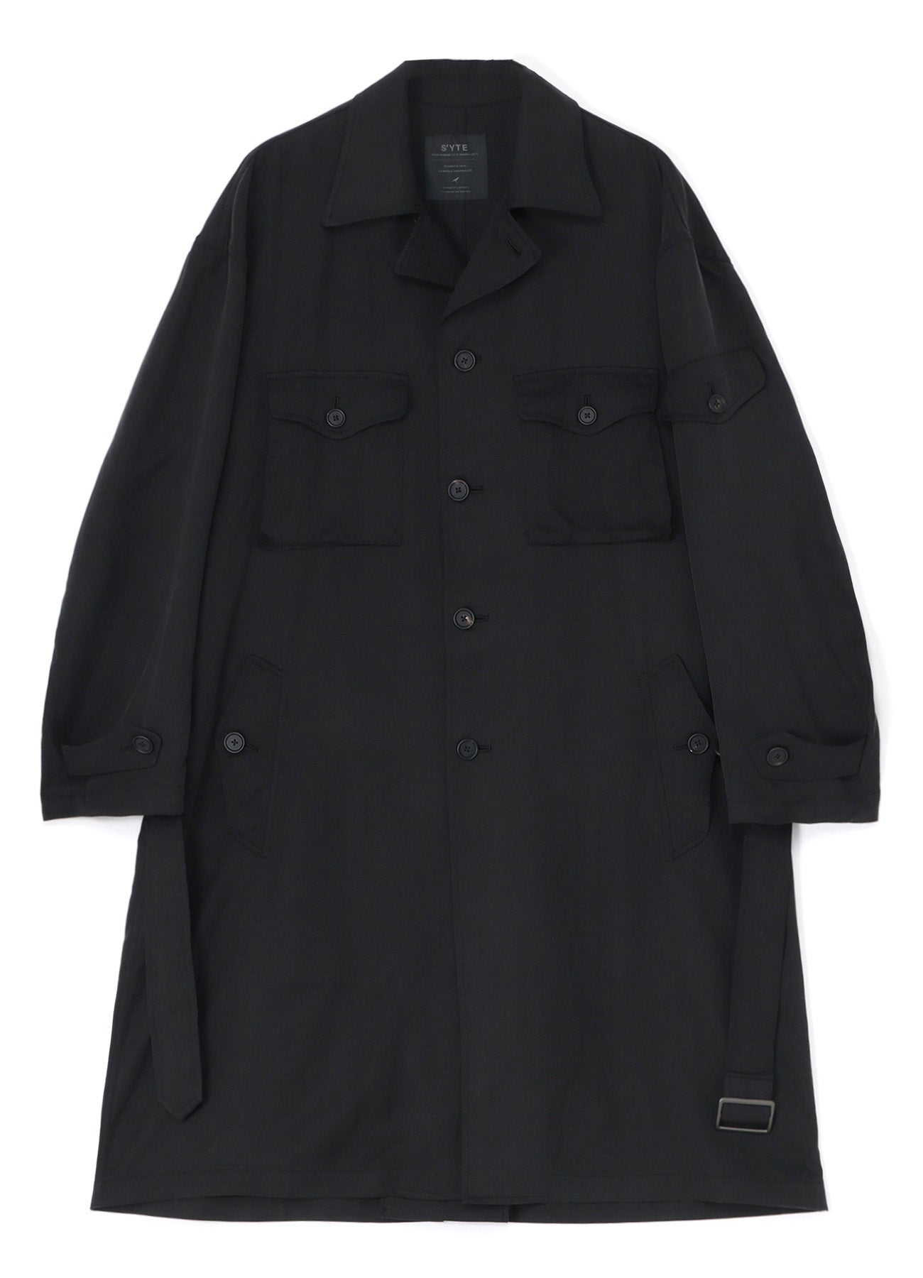 BIO-WASH LYOCELL TWILL OVERSIZE MILITARY COAT