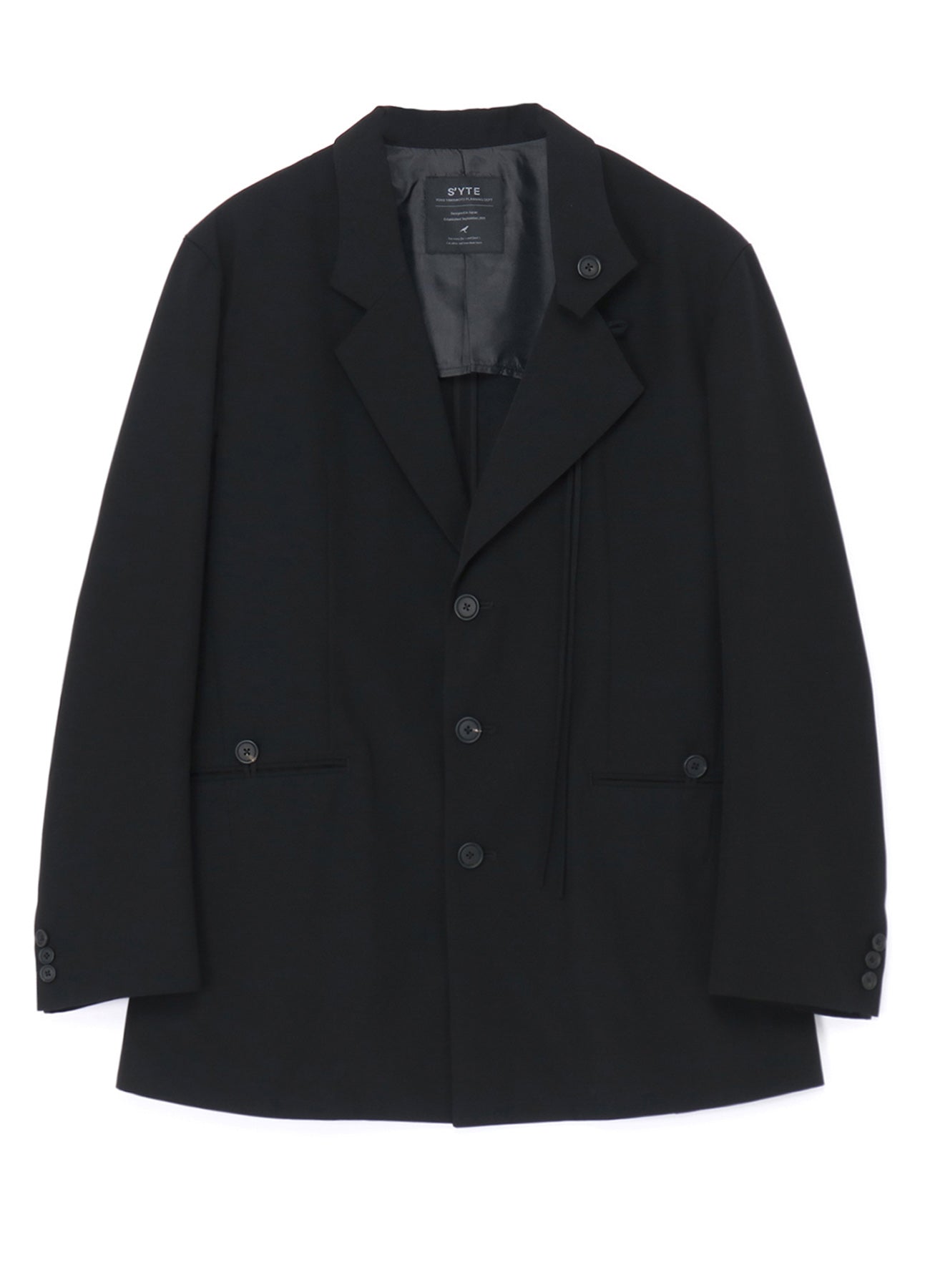 POLYESTER GABARDINE CORD TIE JACKET