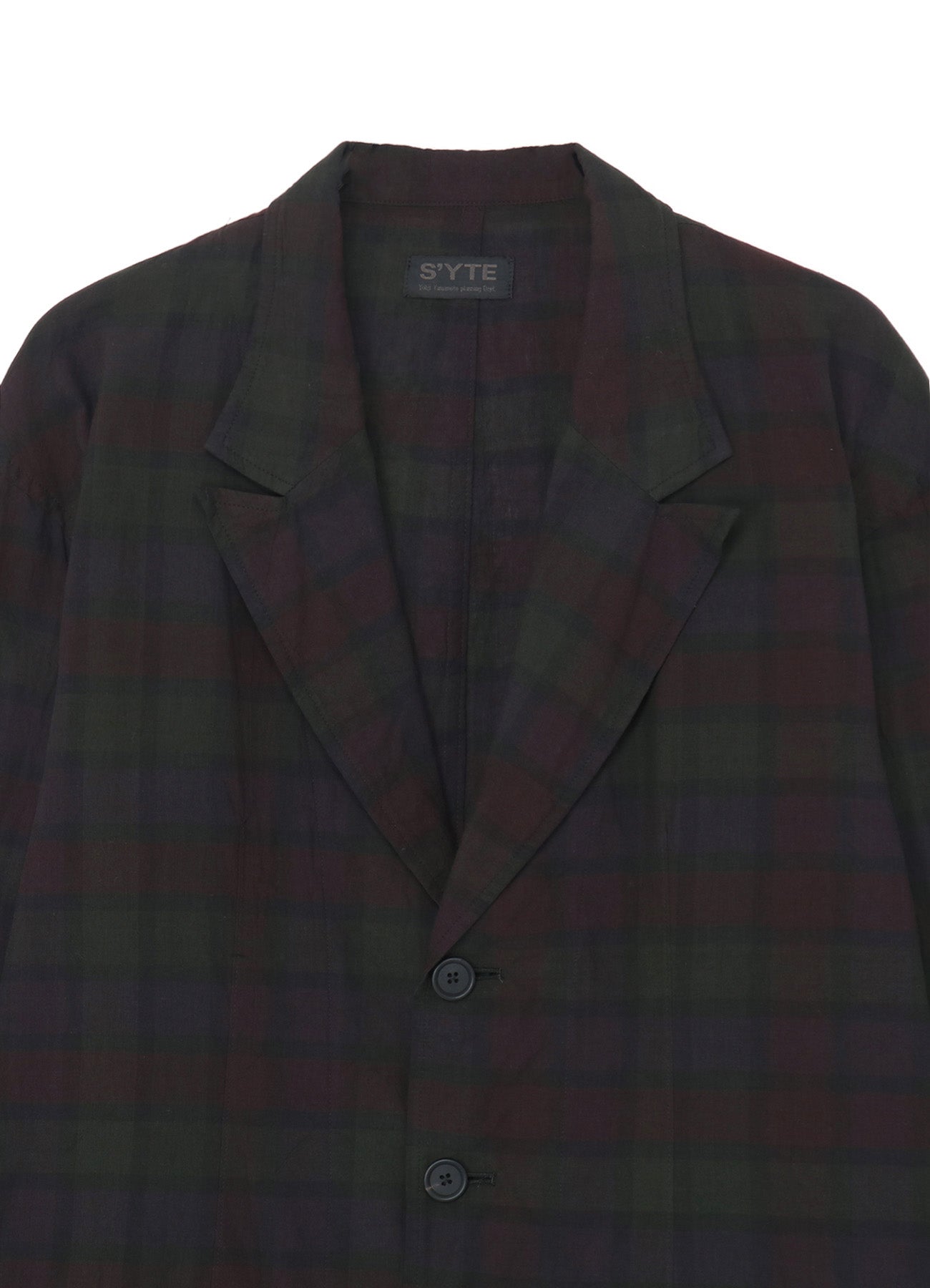 INDIAN MADRAS CHECK TIE-DIE OVERSIZED 3-BUTTON SHIRT JACKET