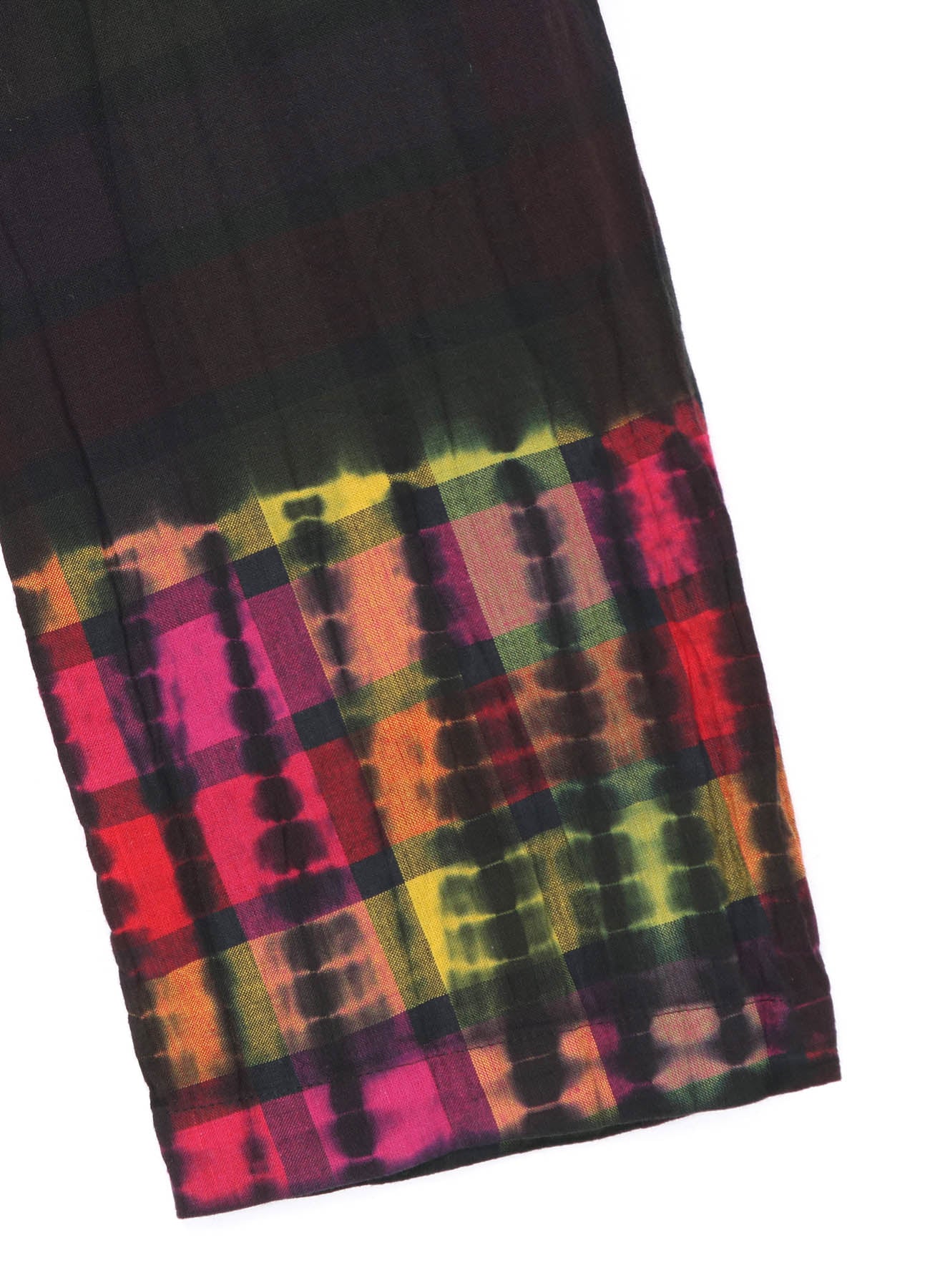 INDIAN MADRAS CHECK TIE-DIE OVERSIZED 3-BUTTON SHIRT JACKET