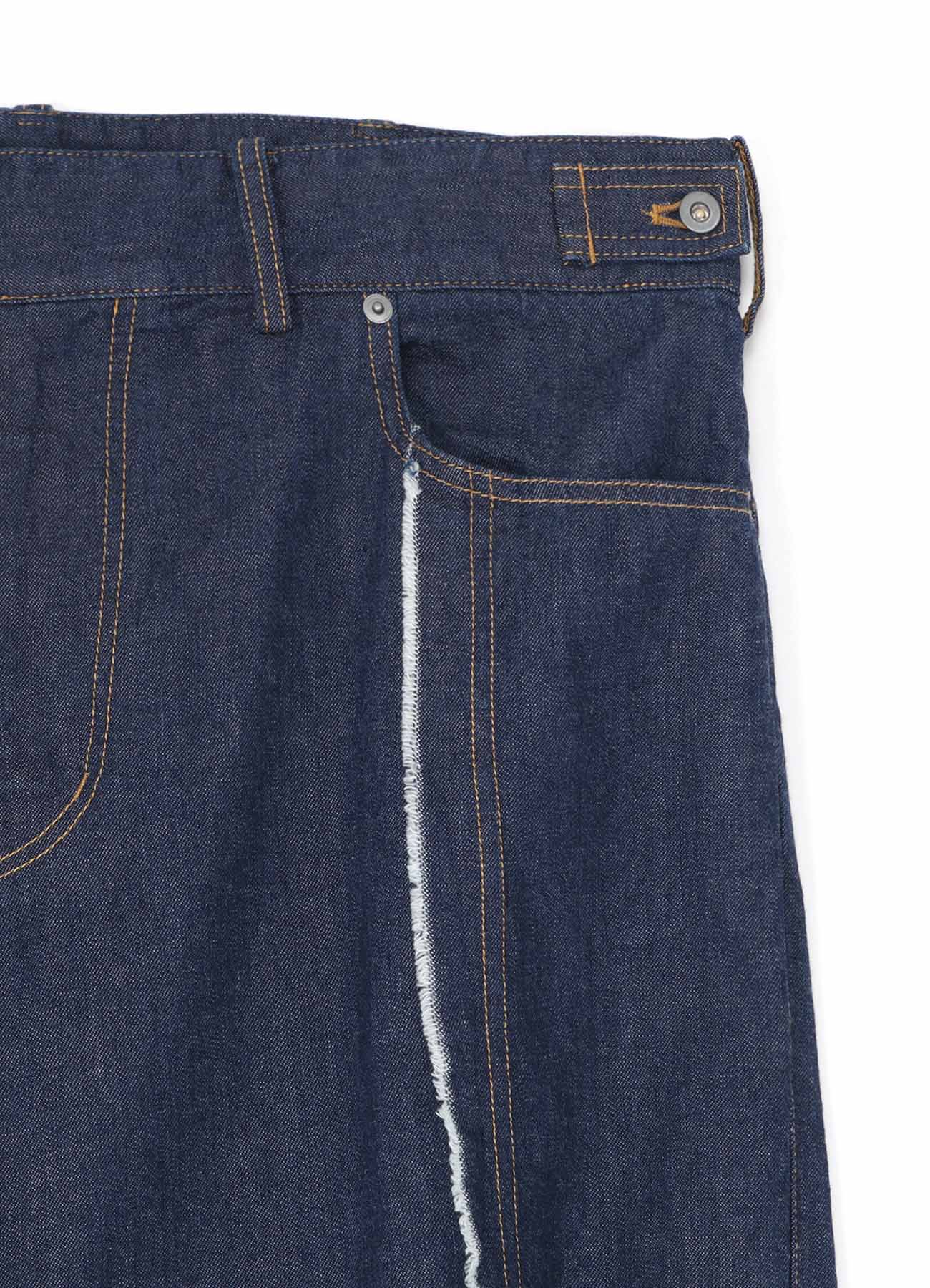 8OZ DENIM PANTS WITH RIPPED LINE DETAIL