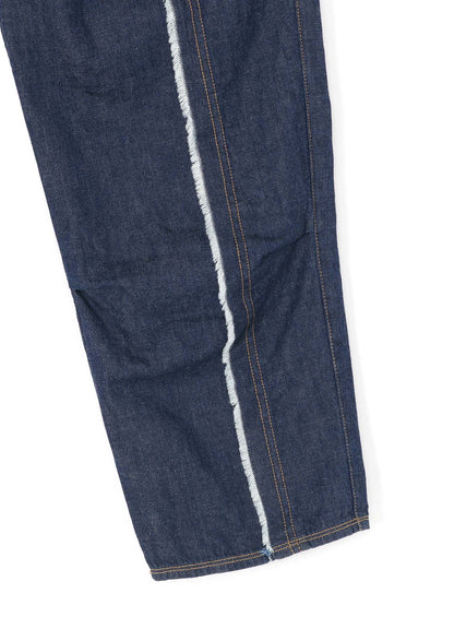 8OZ DENIM PANTS WITH RIPPED LINE DETAIL