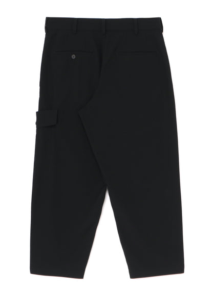 POLYESTER GABARDINE PANTS WITH KNEE FLAP POCKETS