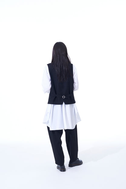 POLYESTER GABARDINE PANTS WITH KNEE FLAP POCKETS