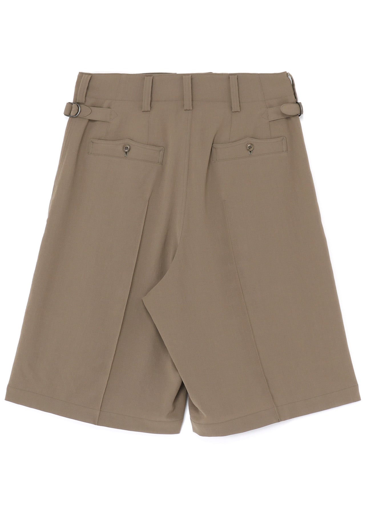 POLYESTER WASHER TWILL BUTTON-UP SHORTS