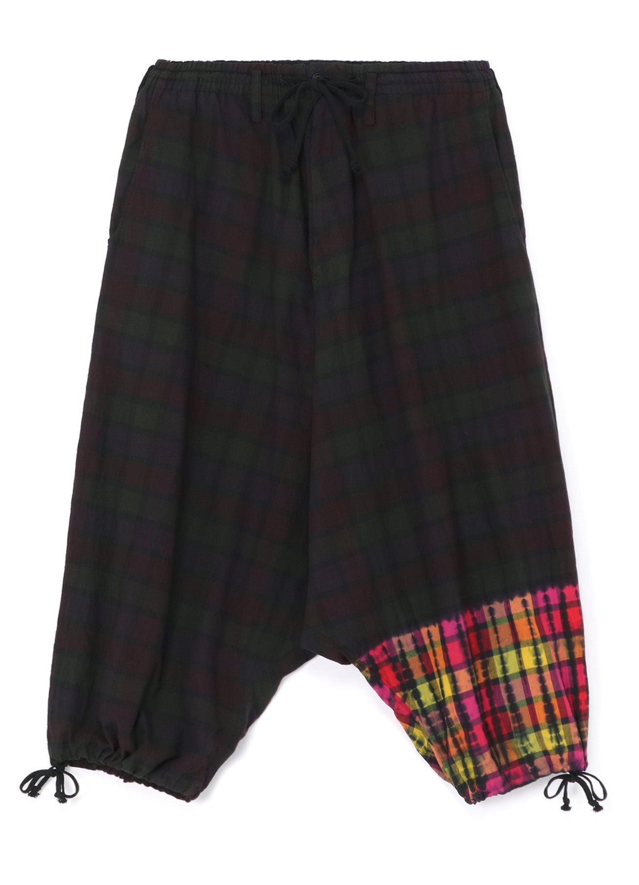 INDIAN MADRAS CHECK TIE-DIE BALLOON SARUEL PANTS