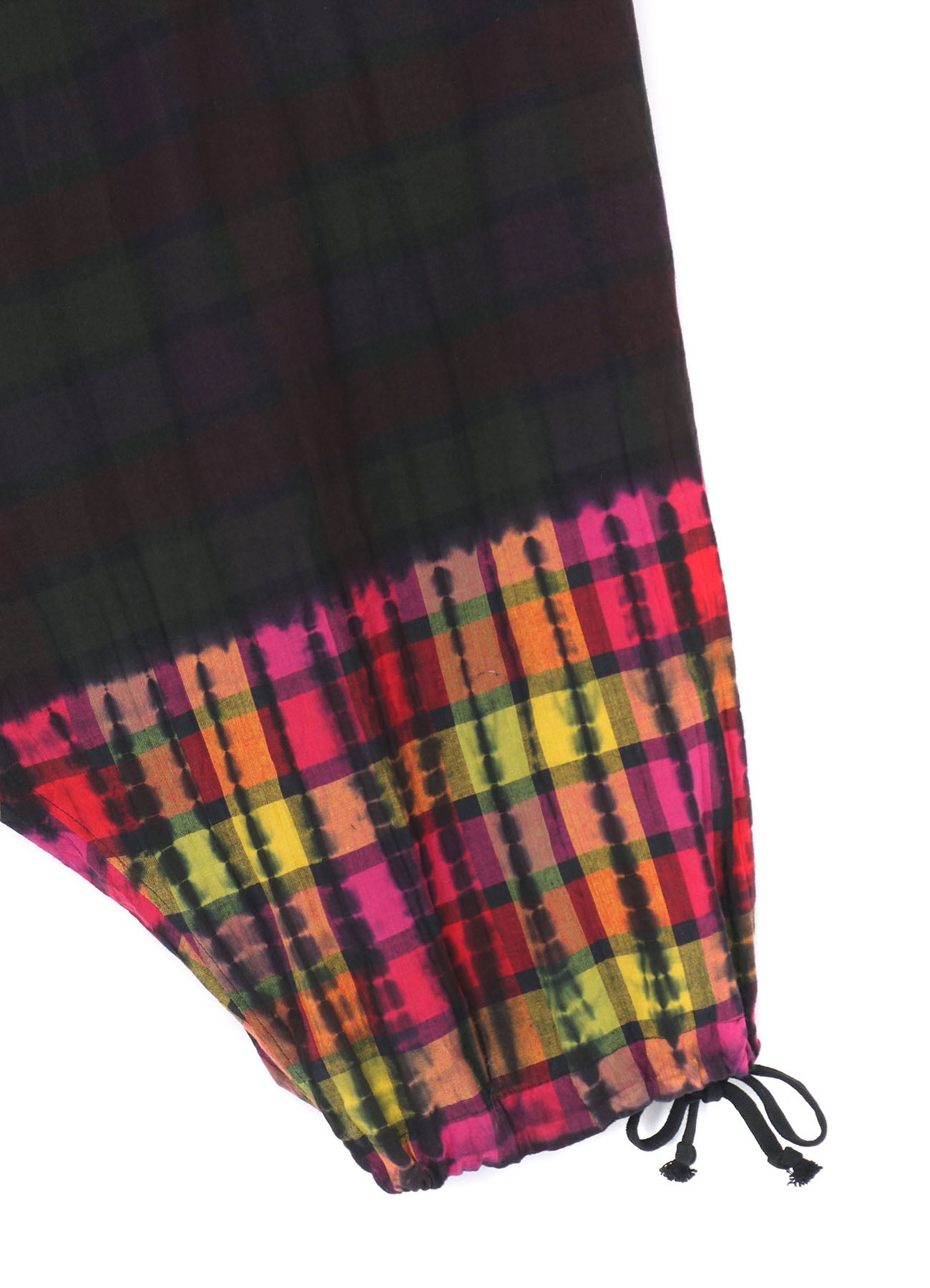 INDIAN MADRAS CHECK TIE-DIE BALLOON SARUEL PANTS