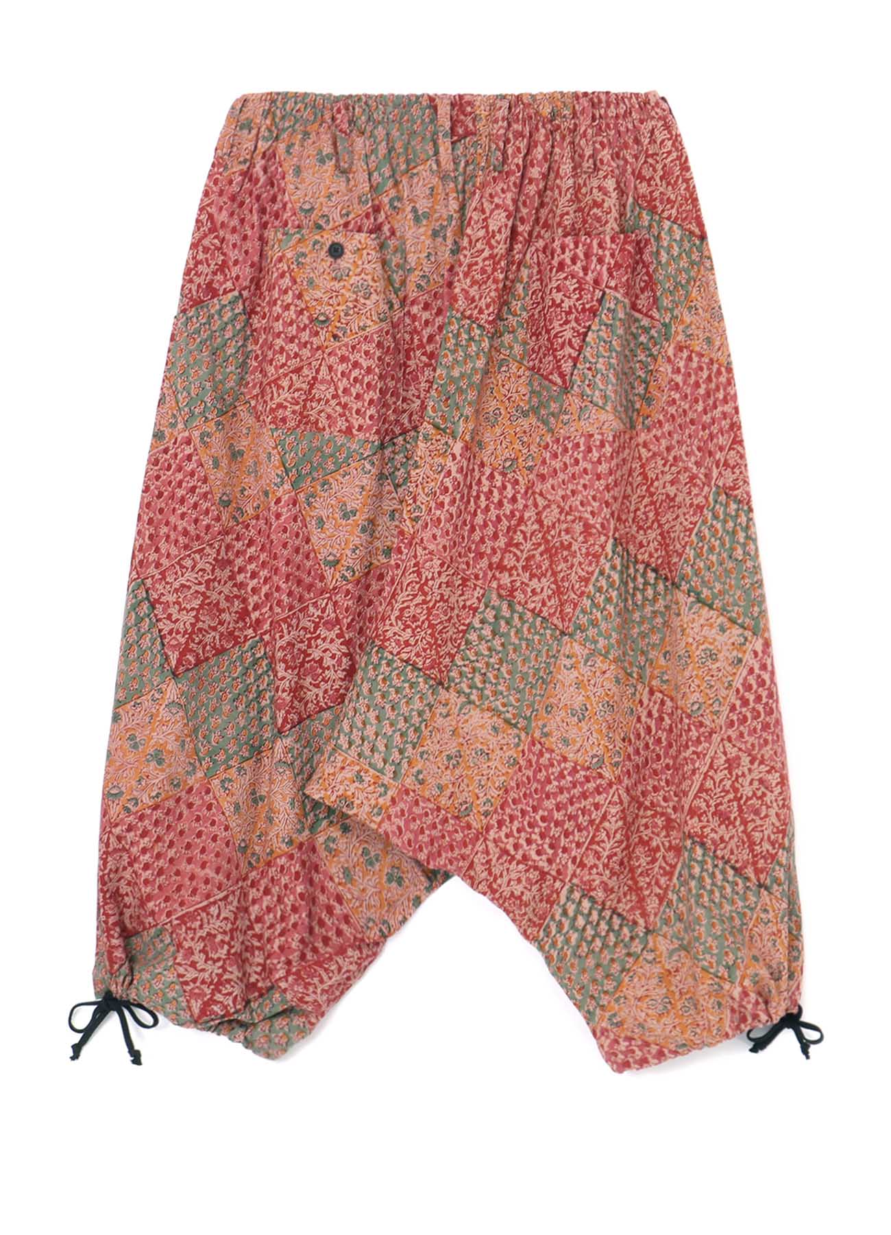 INDIAN BLOCK PRINTED BOTANICAL PATTERN BALLOON SARUEL PANTS