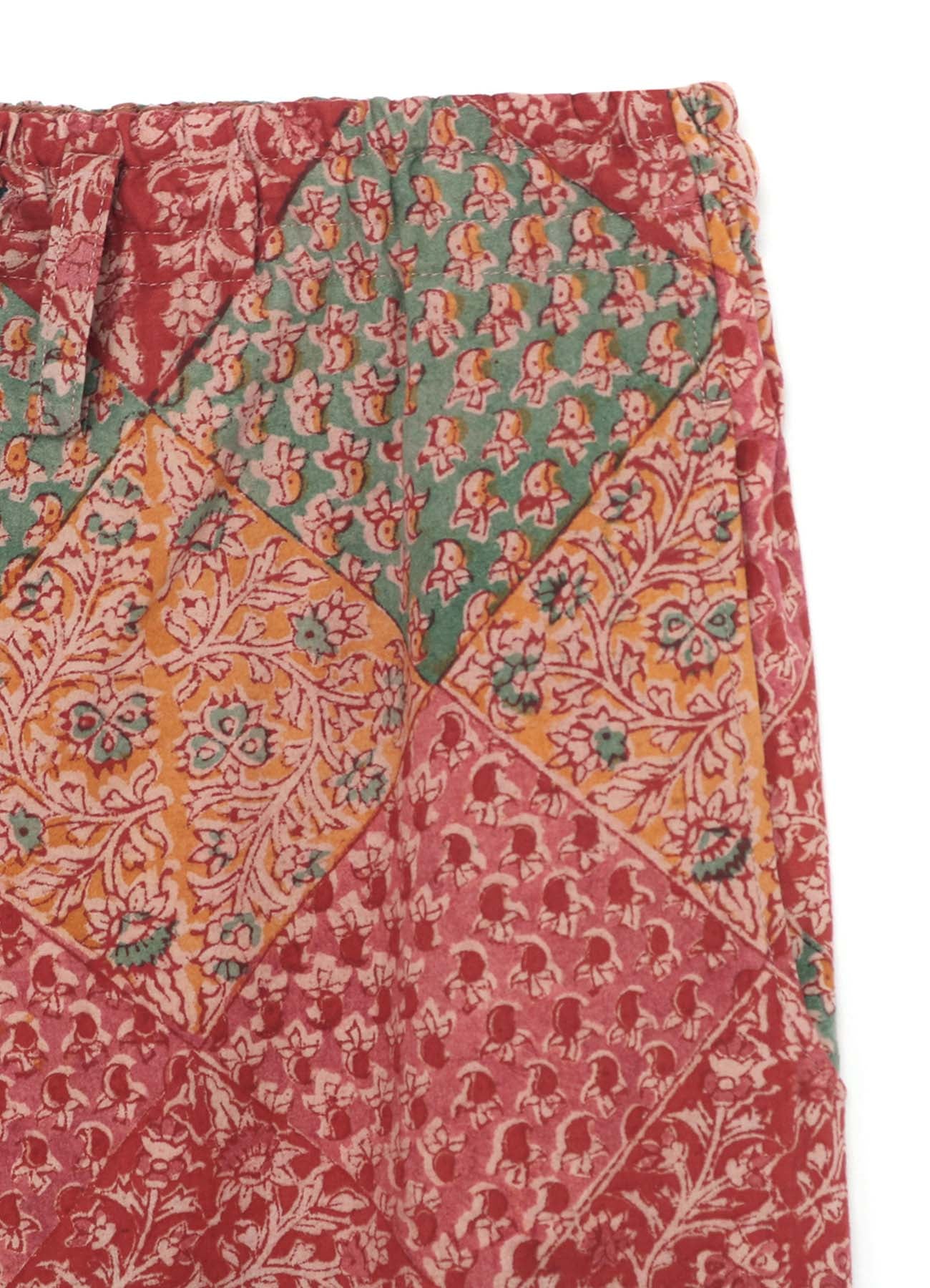 INDIAN BLOCK PRINTED BOTANICAL PATTERN BALLOON SARUEL PANTS