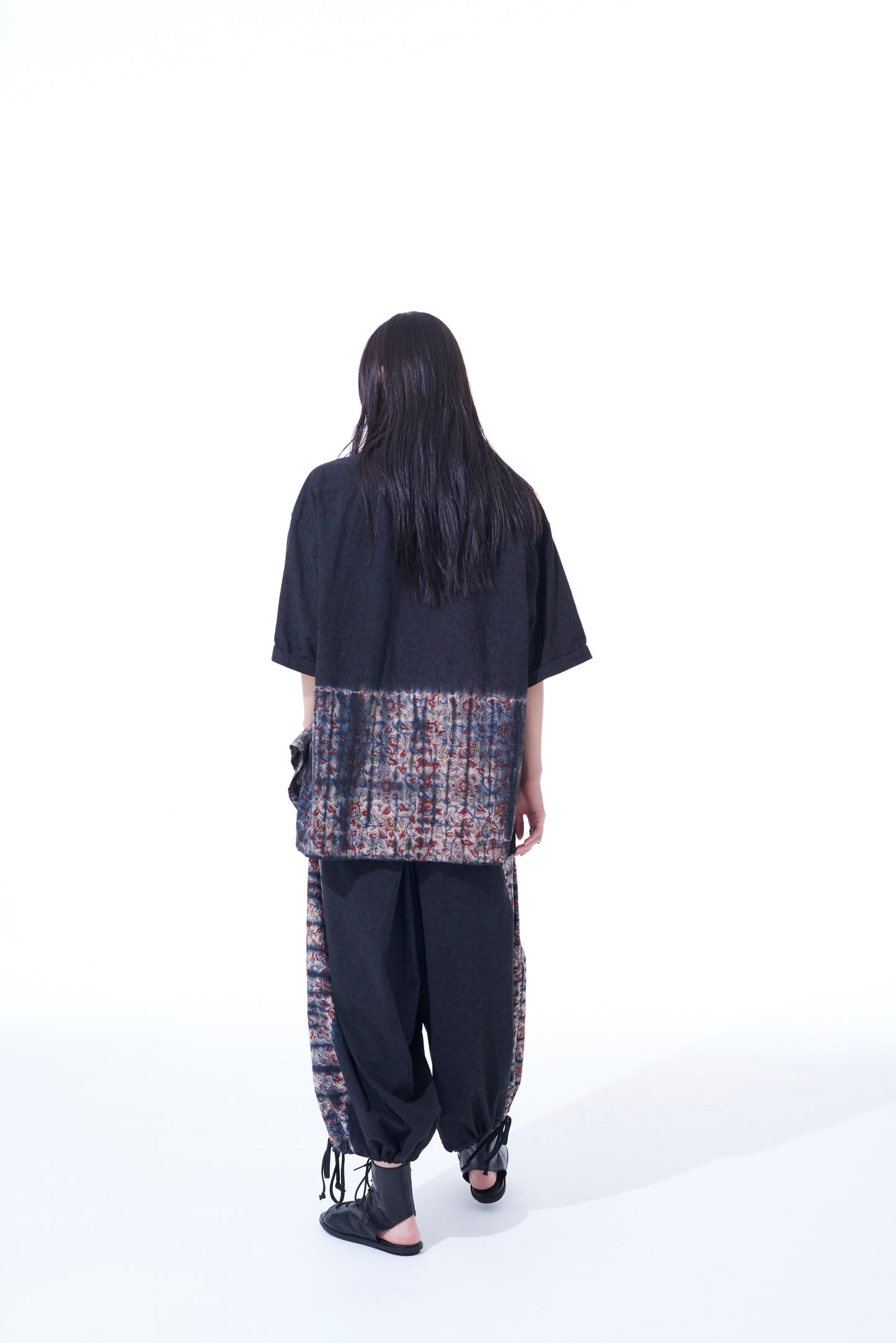 INDIAN BLOCK PRINT PLANTS PATTERN HAKAMA BALLOON PANTS