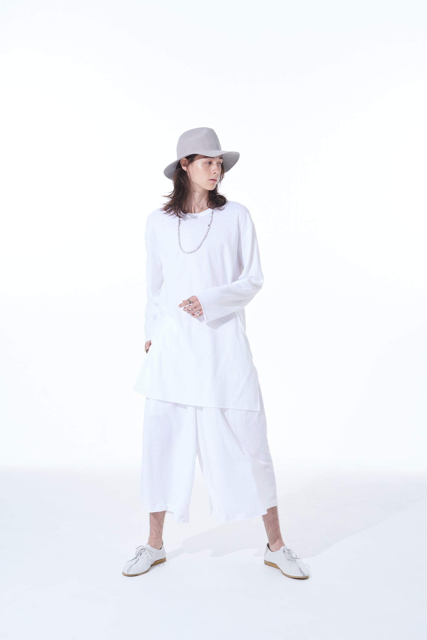 DOUBLE-FACE COTTON JERSEY CULOTTE PANTS