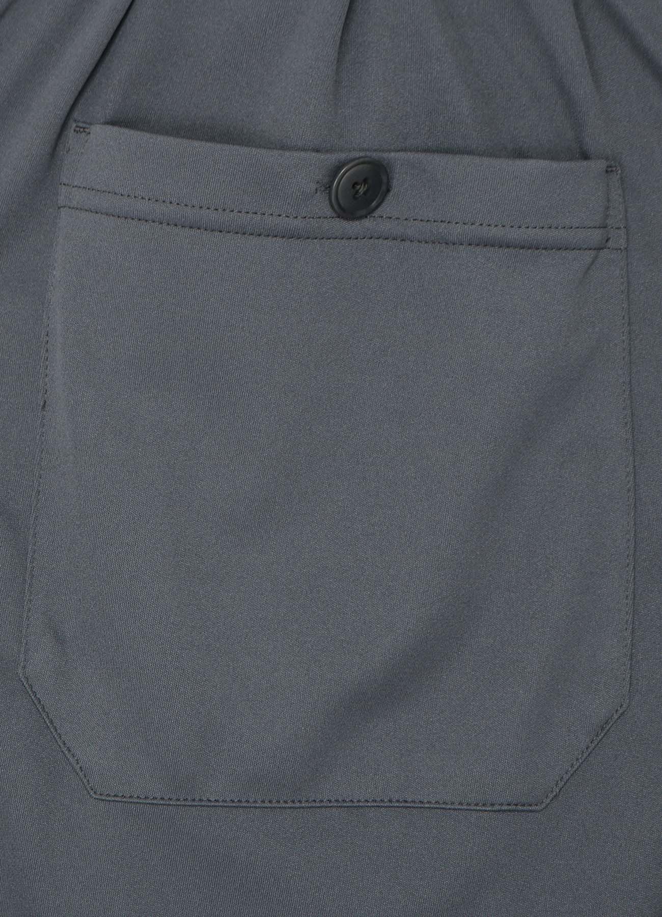 HIGH-GAUGE POLYESTER SMOOTH JERSEY  PANTS WITH RIBBED HEMS