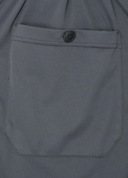 HIGH-GAUGE POLYESTER SMOOTH JERSEY  PANTS WITH RIBBED HEMS