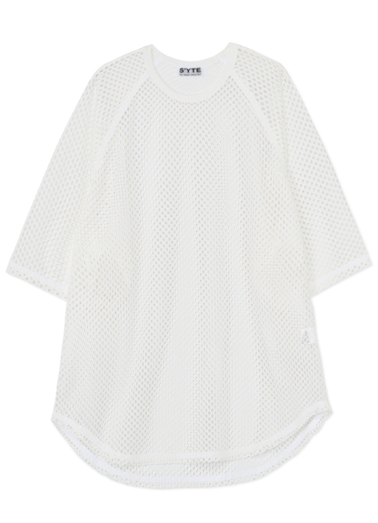 HONEYCOMB MESH BIG RAGLAN SLEEVE PULLOVER