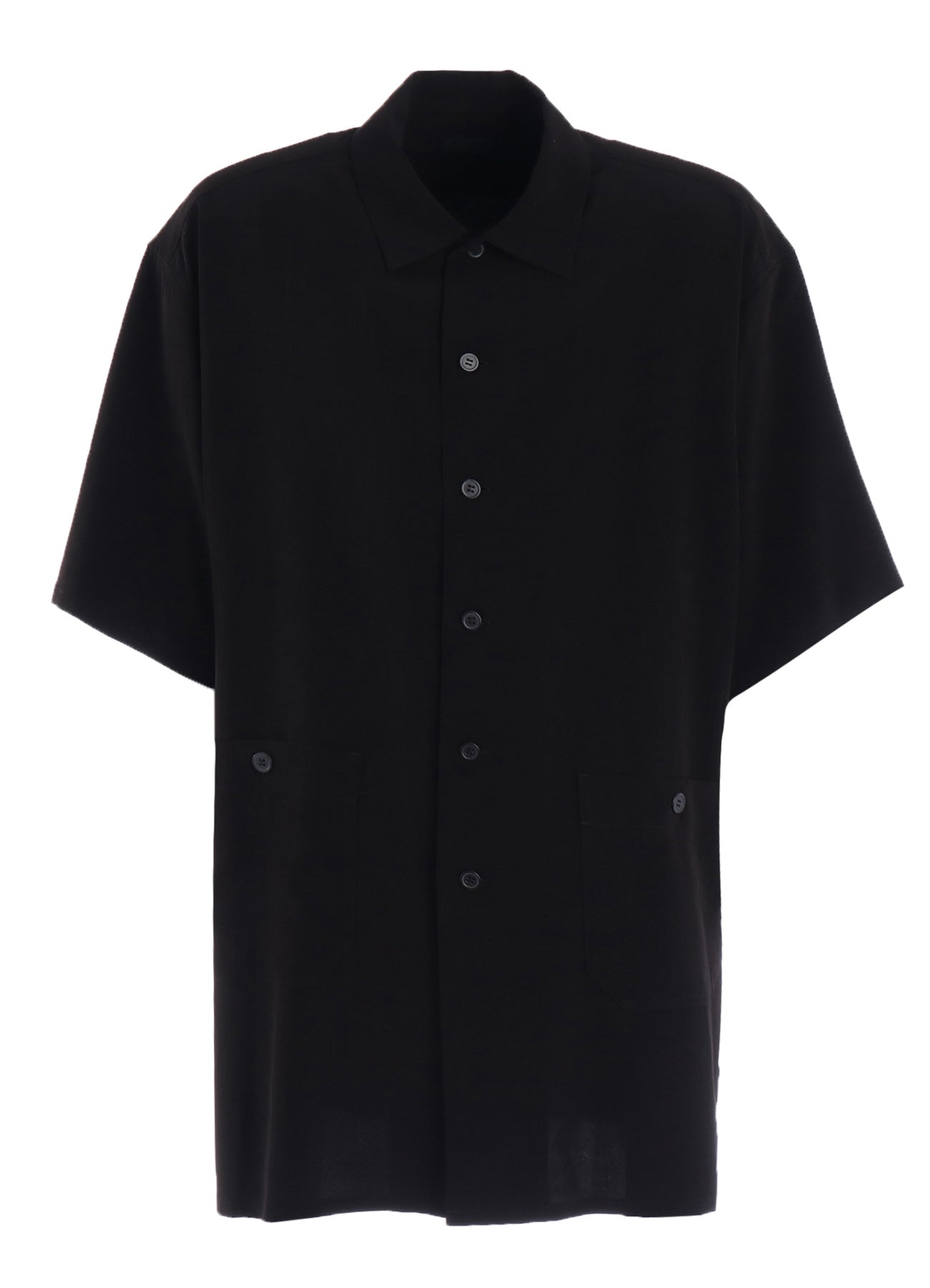 CREPE de CHINE BIG POCKET OPEN COLLAR SHIRTS – THE SHOP YOHJI YAMAMOTO