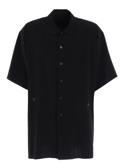 CREPE de CHINE BIG POCKET OPEN COLLAR SHIRTS