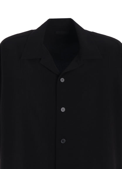 CREPE de CHINE BIG POCKET OPEN COLLAR SHIRTS